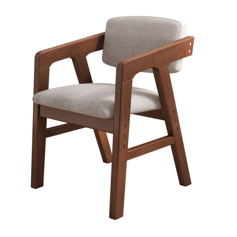 Contemporary Kitchen Chairs Dining Arm Side Chair with Wooden Legs