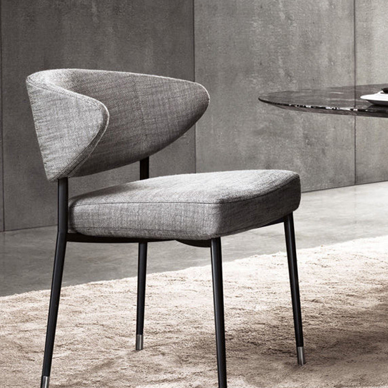 Contemporary Chairs Open Back Dining Side Chairs with Metal Legs for Kitchen