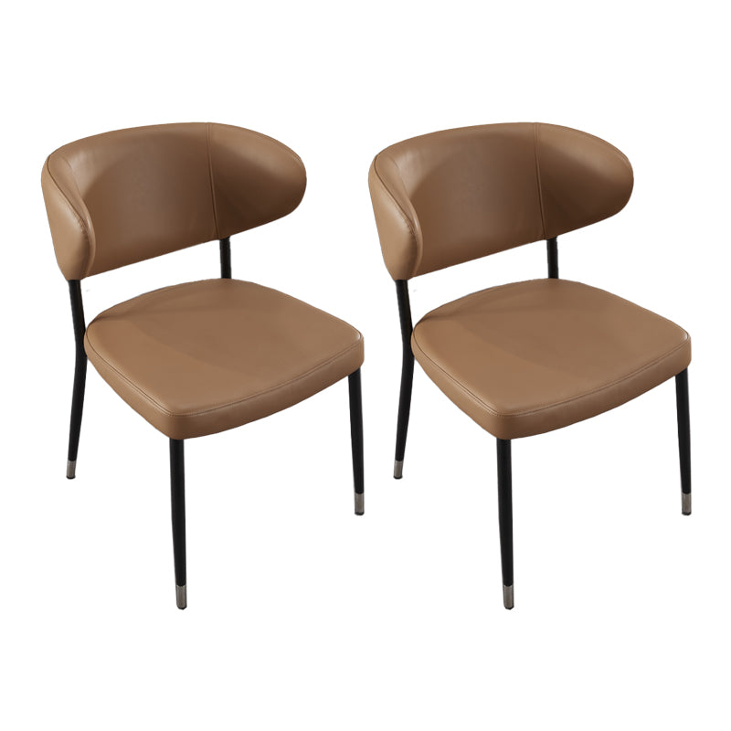 Contemporary Chairs Open Back Dining Side Chairs with Metal Legs for Kitchen