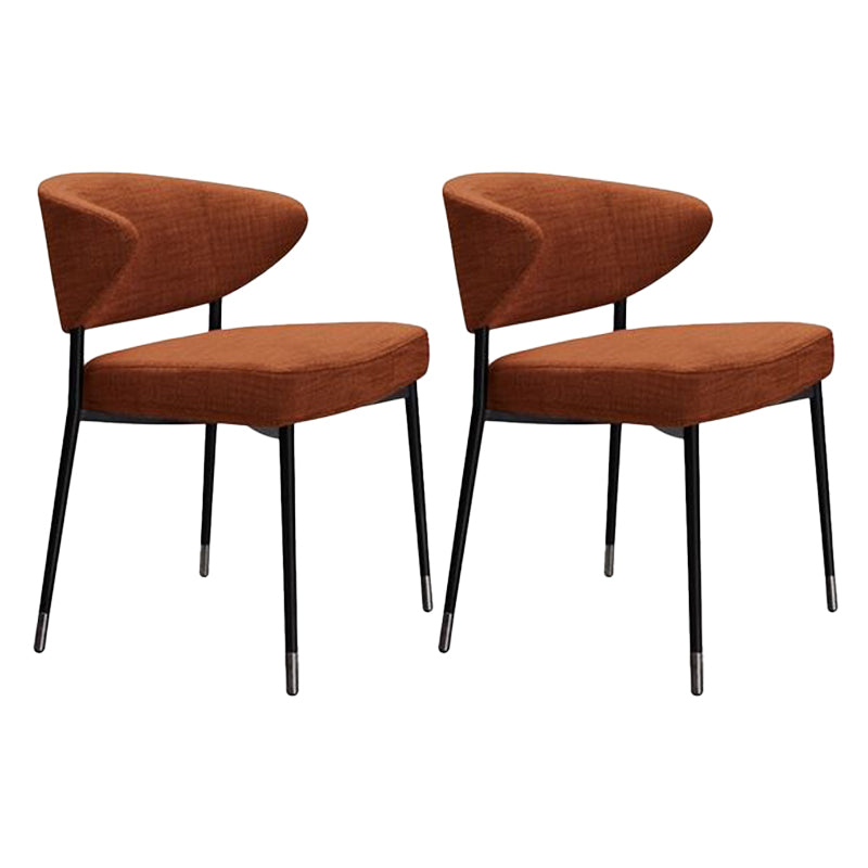 Contemporary Chairs Open Back Dining Side Chairs with Metal Legs for Kitchen
