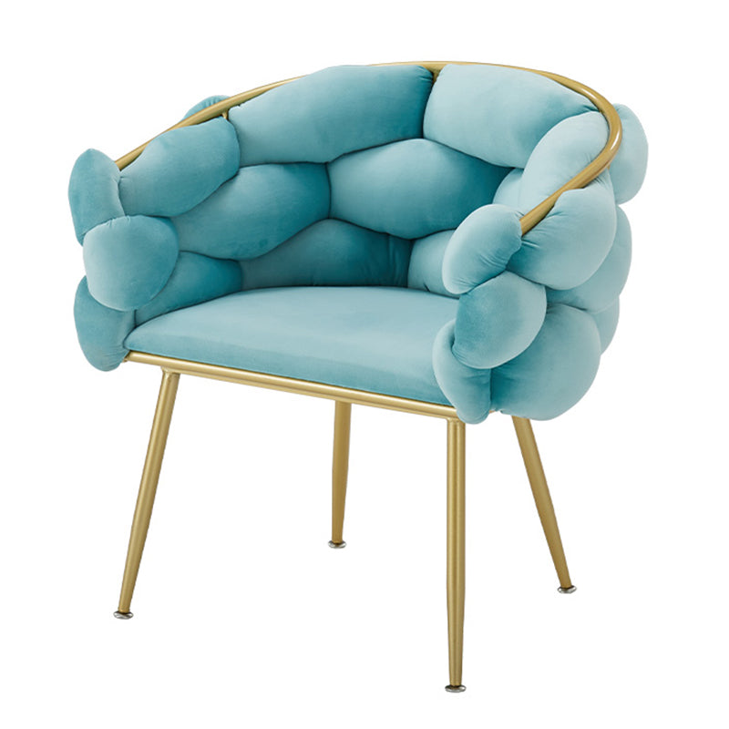 Scandinavian Luxury Upholstered Armless Dining Chairs Solid Back Chair