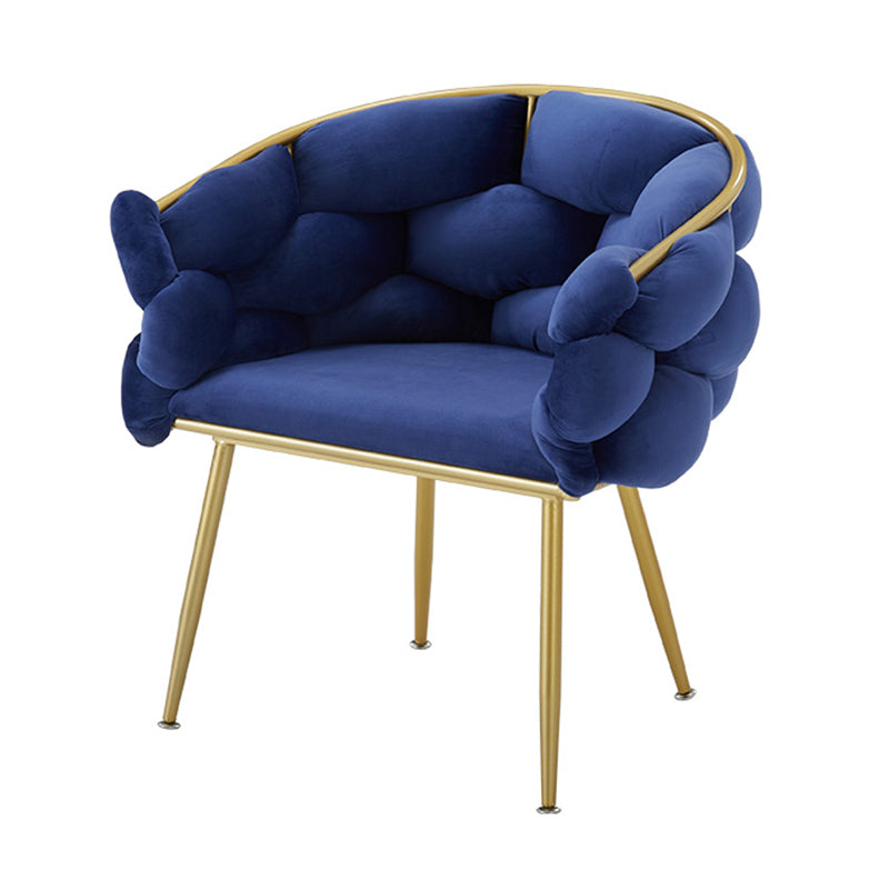 Scandinavian Luxury Upholstered Armless Dining Chairs Solid Back Chair