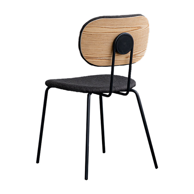 Industrial Open Back Dining Side Chair Fabric Dining Chairs for Home