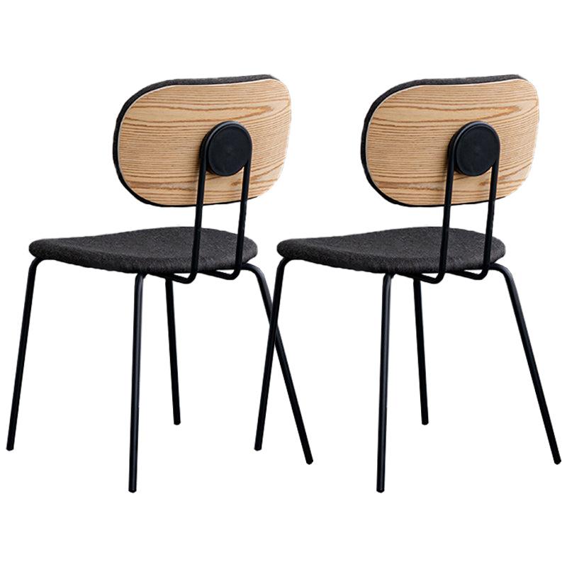 Industrial Open Back Dining Side Chair Fabric Dining Chairs for Home