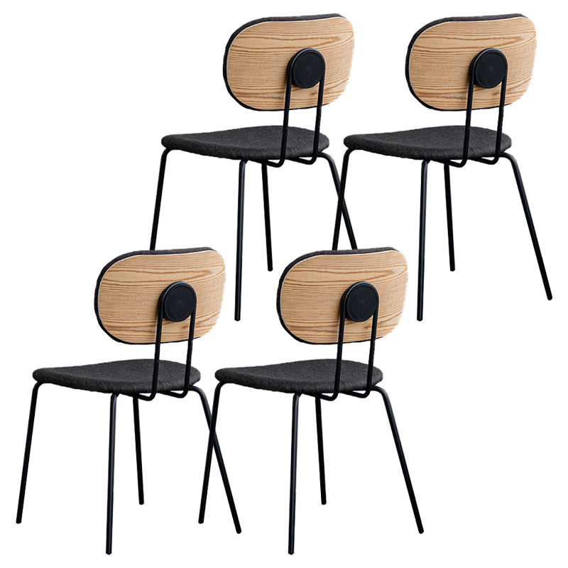 Industrial Open Back Dining Side Chair Fabric Dining Chairs for Home