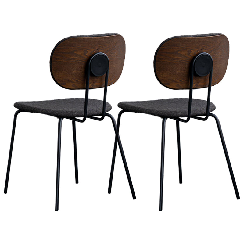 Industrial Open Back Dining Side Chair Fabric Dining Chairs for Home