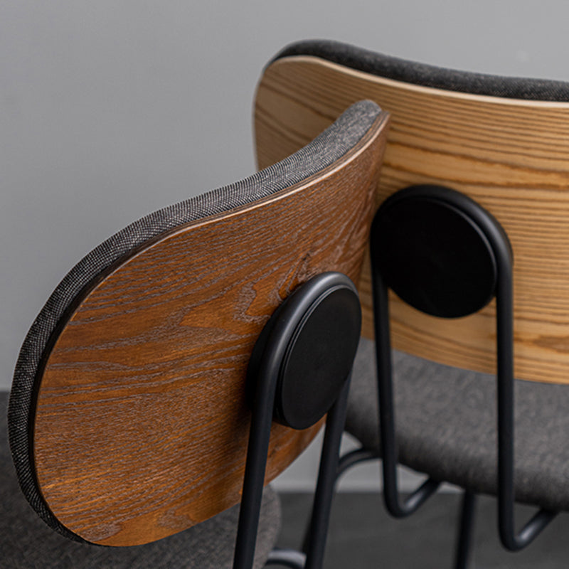 Industrial Open Back Dining Side Chair Fabric Dining Chairs for Home