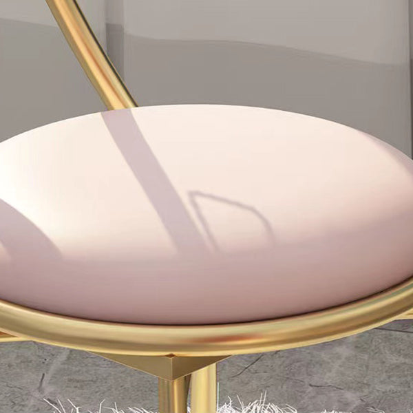 Glam Metal Dining Room Chairs Open Back Dining Side Chair for Restaurant Use