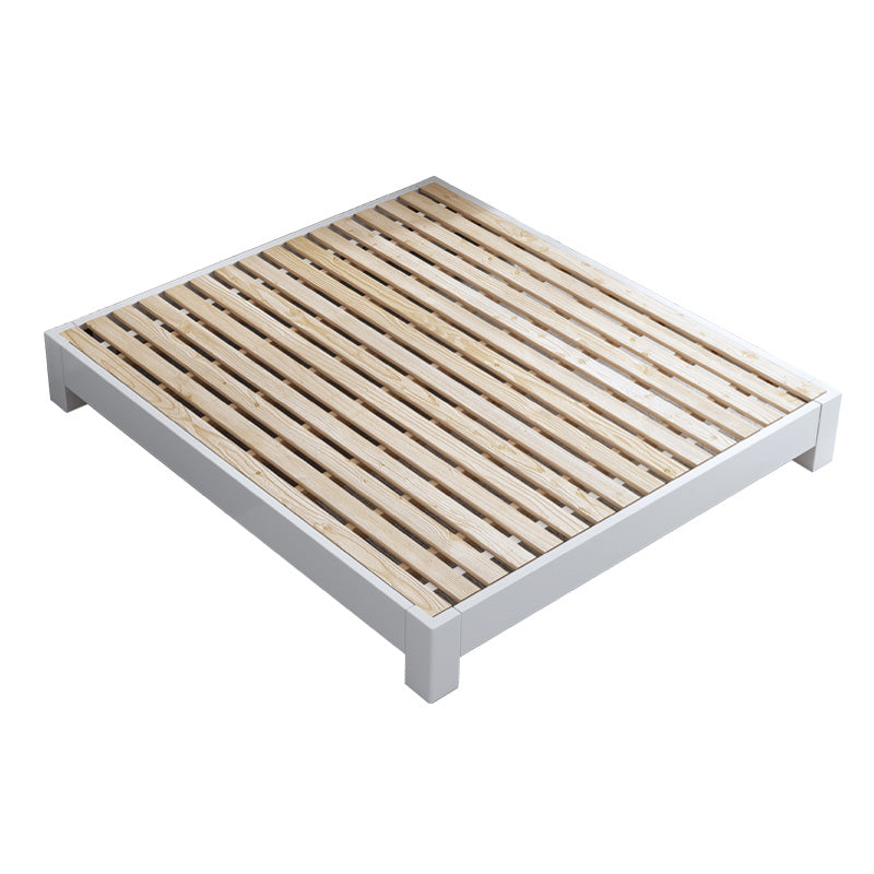 Scandinavian Solid Wood Bed without Headboard and  Footboard Bed