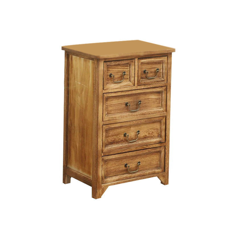 14" W Vintage Solid Wood Lingerie Chest Vertical Storage Chest with Drawers