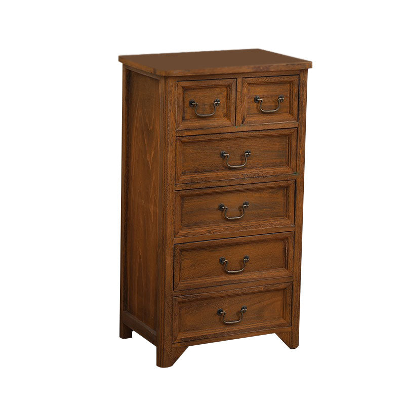 14" W Vintage Solid Wood Lingerie Chest Vertical Storage Chest with Drawers