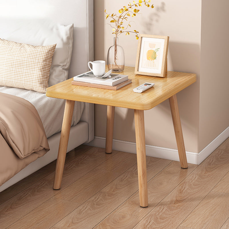 Imitation Wood Nightstand Open Storage Modern Shelf Included Night Table with Legs
