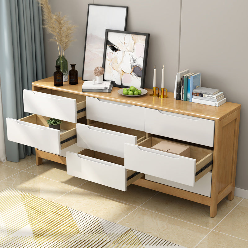 Solid Wood Storage Chest Dresser Modern Bedroom Storage Chest with Drawer