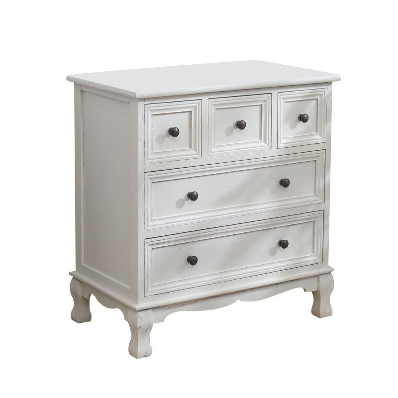 Vintage Solid Wood Dresser 14" W Vertical Storage Chest with Drawers