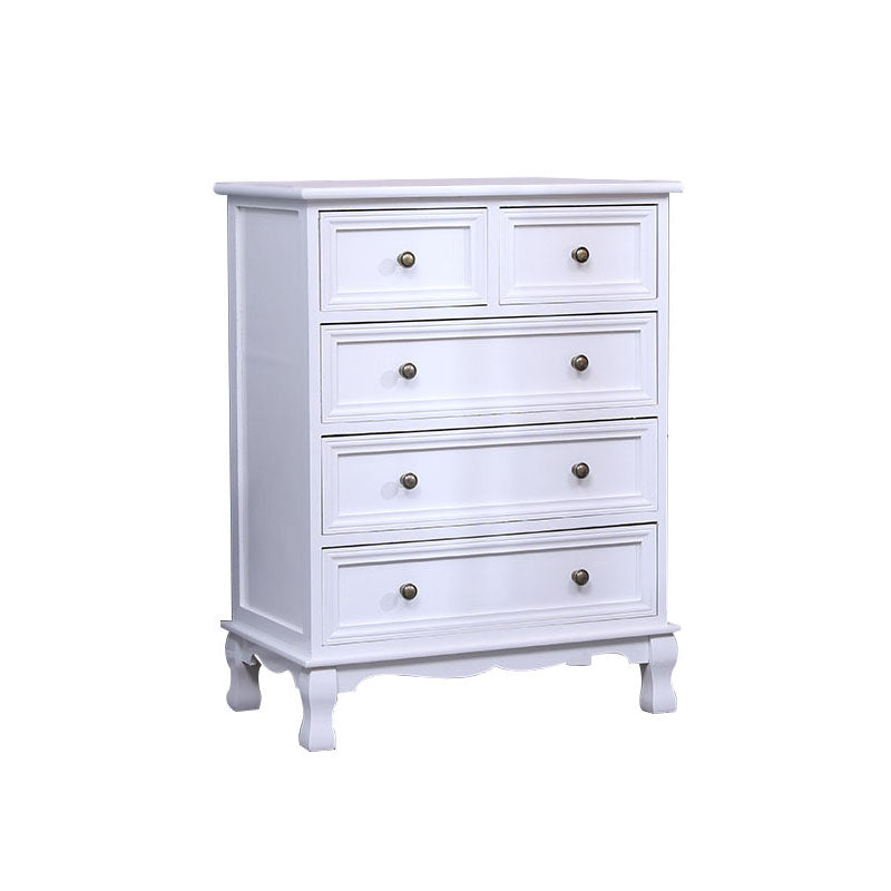 Vintage Solid Wood Dresser 14" W Vertical Storage Chest with Drawers