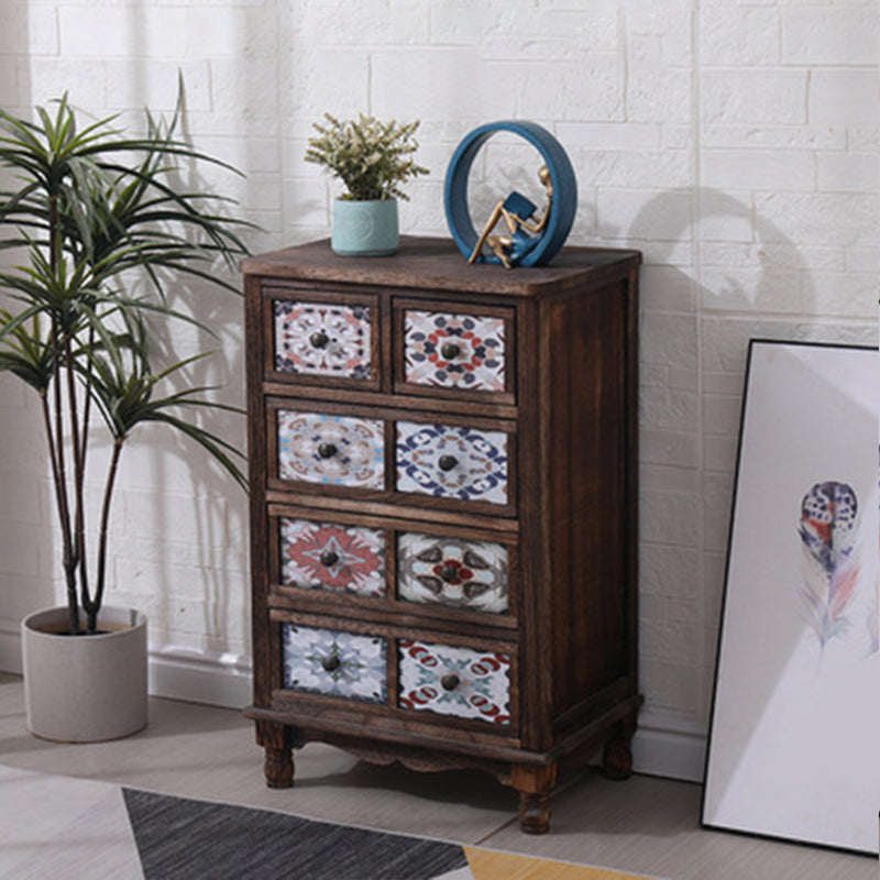 13.5" W Traditional Wooden Lingerie Chest Vertical Storage Chest with Drawers