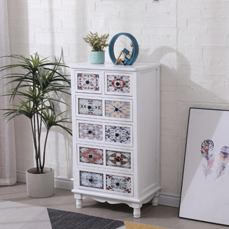 13.5" W Traditional Wooden Lingerie Chest Vertical Storage Chest with Drawers