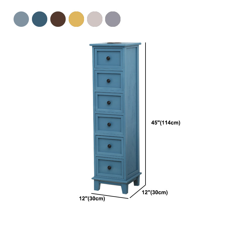 12" W Traditional Wood Lingerie Chest Vertical Storage Chest with Drawers