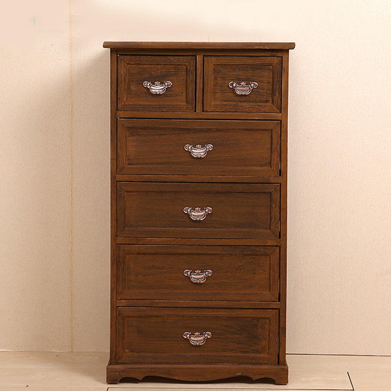 14" W Wooden Lingerie Chest Traditional Storage Chest with Drawers