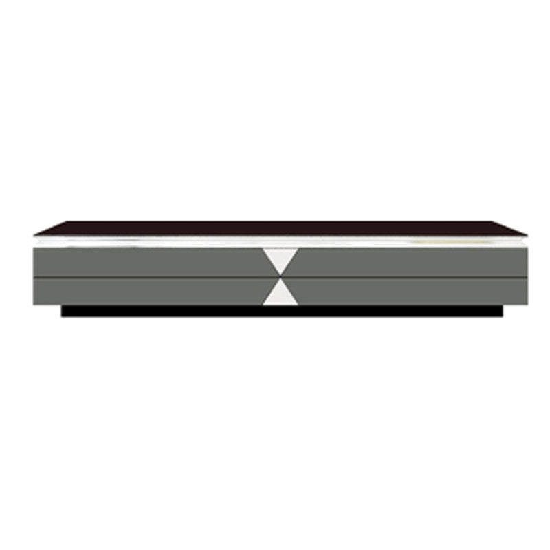 Glam Glass TV Stand Console 2 Drawers Media Console TV Stand
