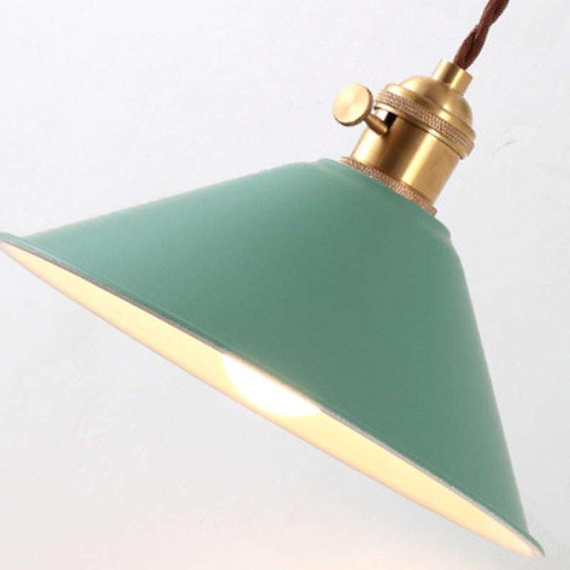 Macaron Cone Shaded Lighting Contemporary Metal Wall Light for Room