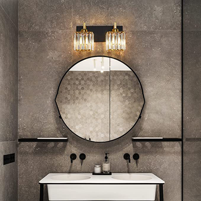 Golden Bath Vanity Lighting  2/3/4-Light Crystal Light for Bathroom