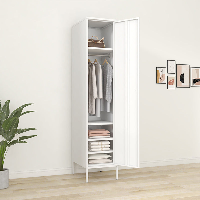 Contemporary Cabinet for Home Metallic Finish Storage Cabinet