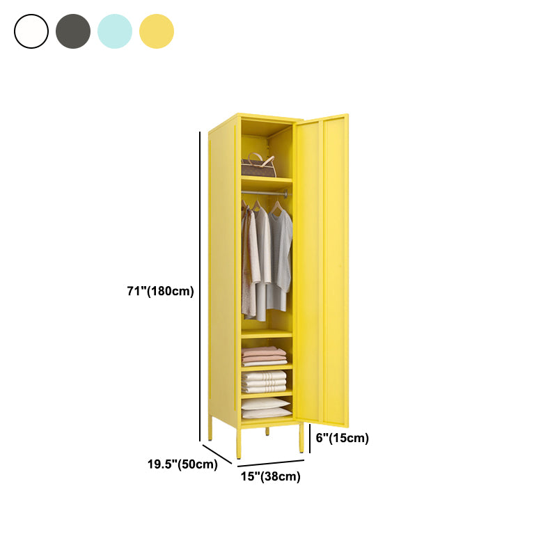 Contemporary Cabinet for Home Metallic Finish Storage Cabinet