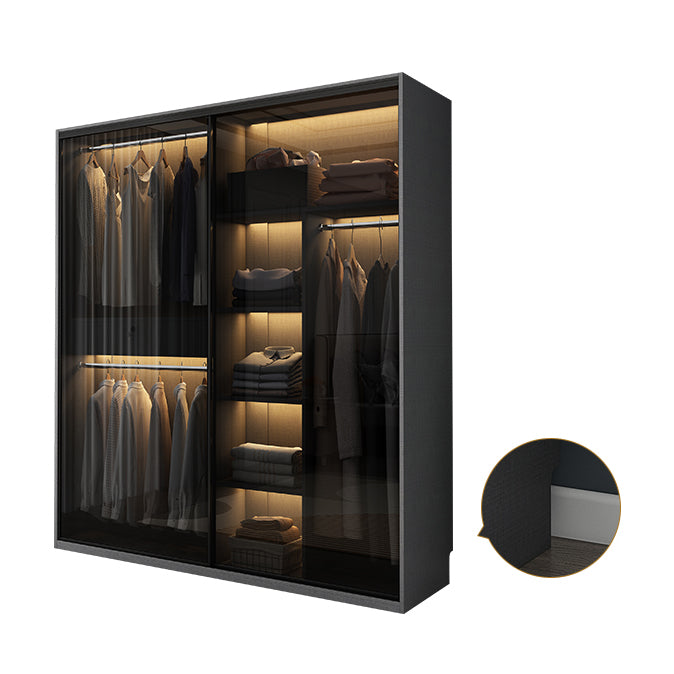 Mirrored Finish Cabinet with Glass Door Modern Interior Storage Cabinet