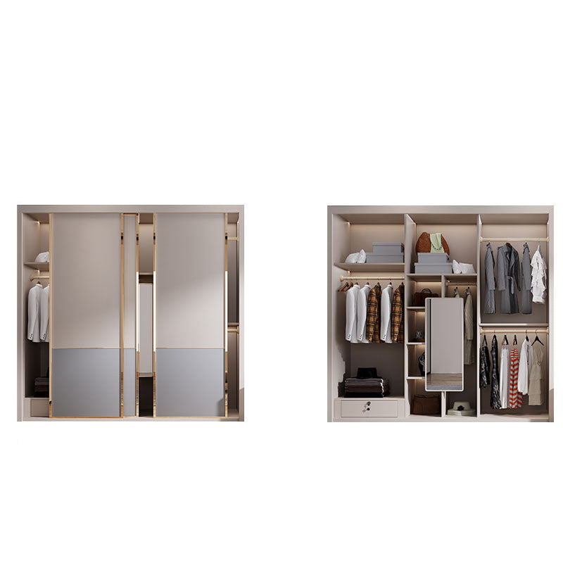 Sliding Wooden Wardrobe Cabinet Contemporary Wardrobe Armoire