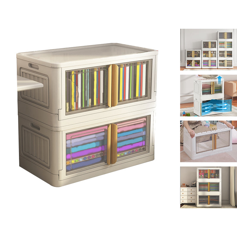 Contemporary Plastic Storage Cabinet Hinged Cabinet for Bedroom
