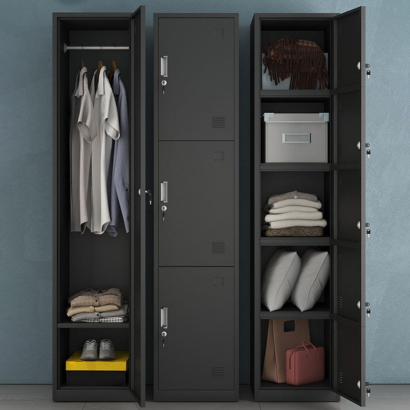 Contemporary Metal Wardrobe Cabinet Hinged Wardrobe Armoire for Home