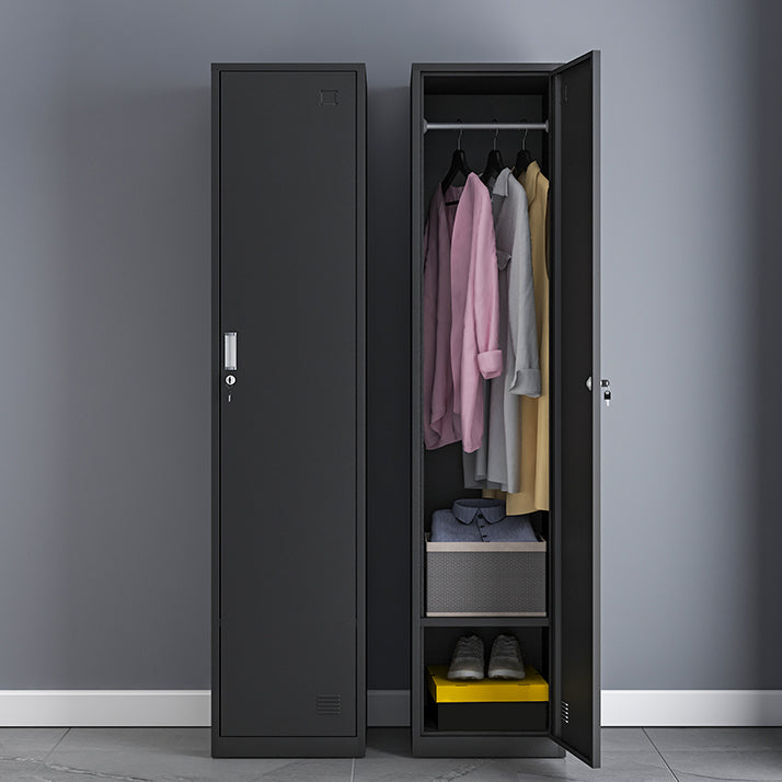 Contemporary Metal Wardrobe Cabinet Hinged Wardrobe Armoire for Home