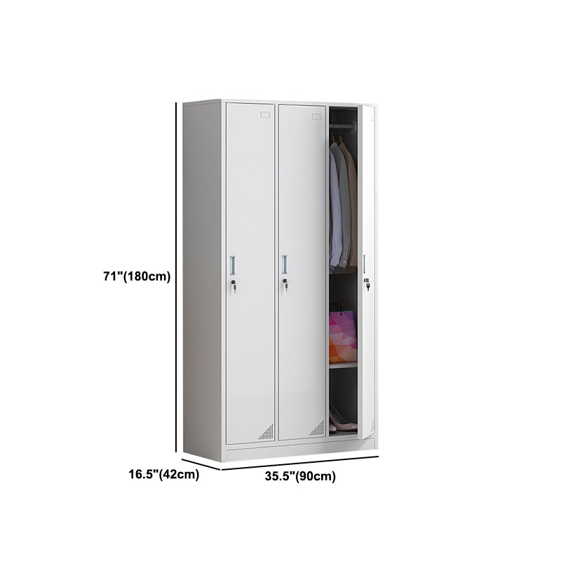 Hinged Contemporary Wardrobe Cabinet Metal Wardrobe Armoire for Home