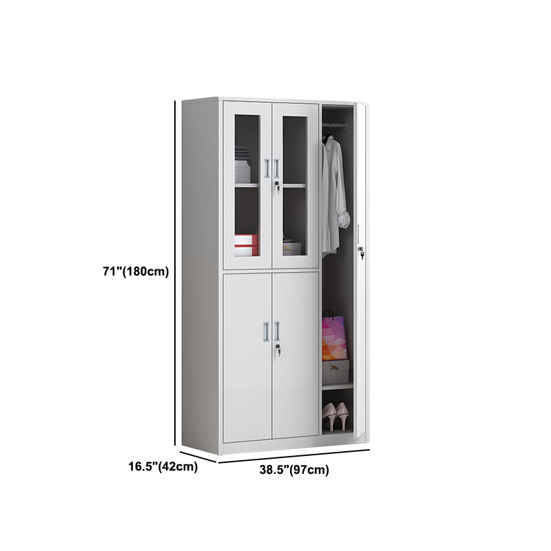 Hinged Contemporary Wardrobe Cabinet Metal Wardrobe Armoire for Home