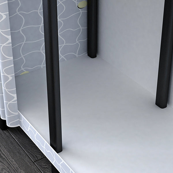 Black Steel Frame Wardrobe Contemporary Folding Wardrobe Armoire