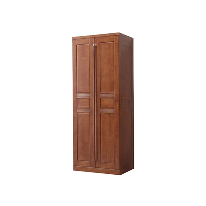 Rubberwood Wardrobe Closet with Shelves Traditional Wardrobe Cabinet