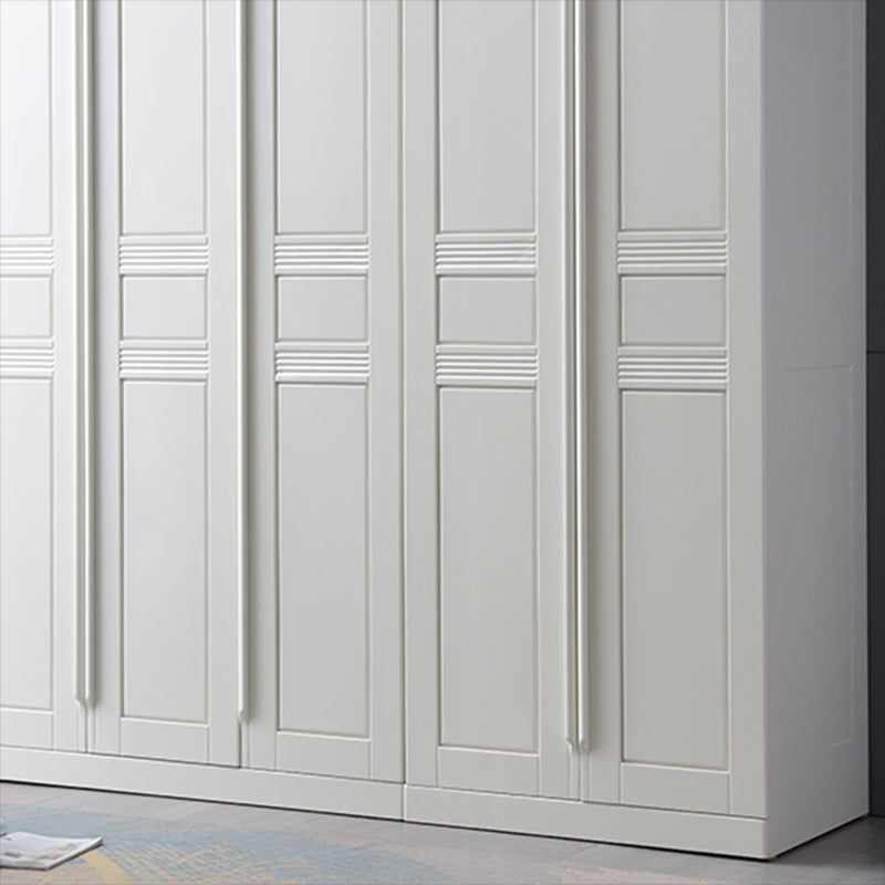 Rubberwood Wardrobe Closet with Shelves Traditional Wardrobe Cabinet