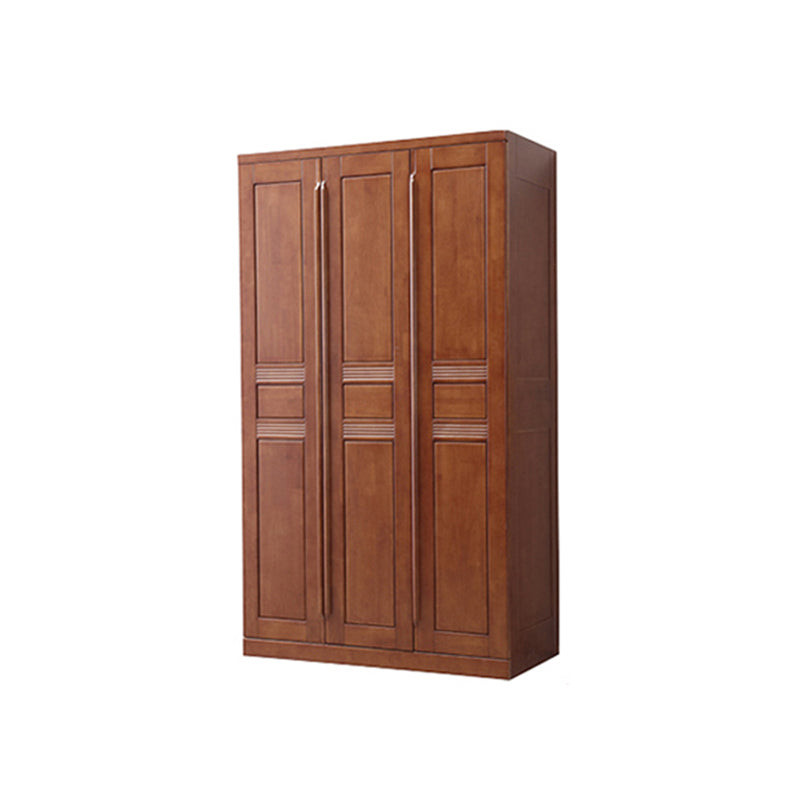 Rubberwood Wardrobe Closet with Shelves Traditional Wardrobe Cabinet