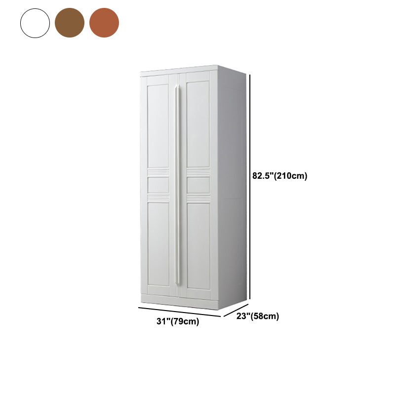 Rubberwood Wardrobe Closet with Shelves Traditional Wardrobe Cabinet