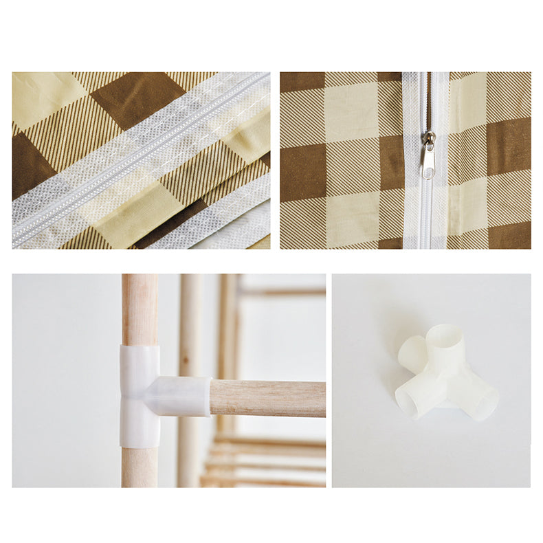 Contemporary Style Wardrobe Solid Wood Wardrobe Closet with Legs