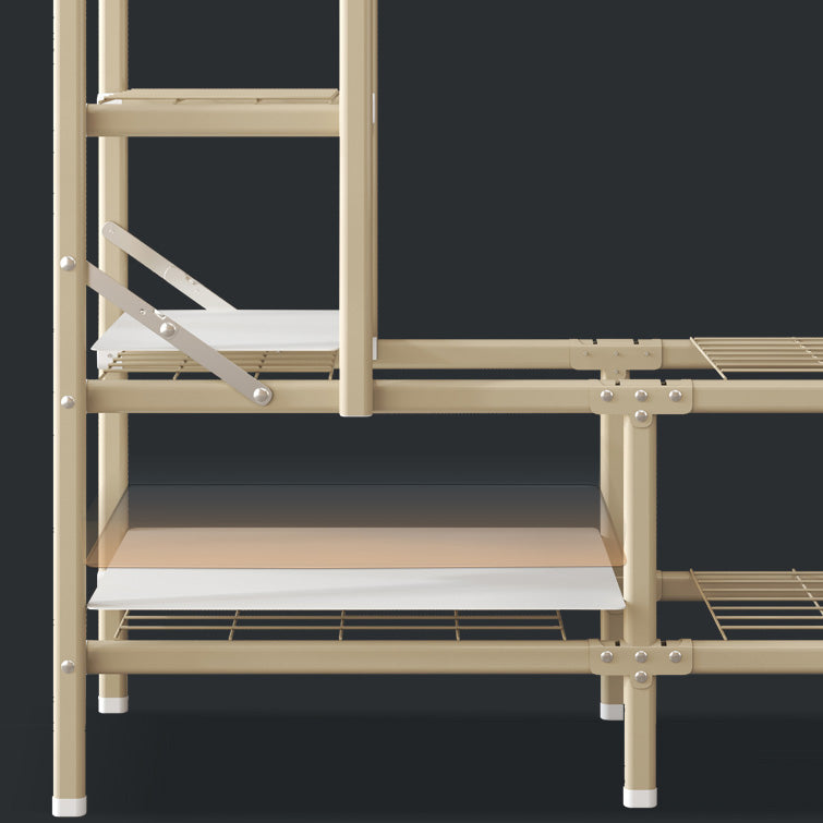 Contemporary Style Metal Wardrobe Cloth Rod Included Wardrobe Closet