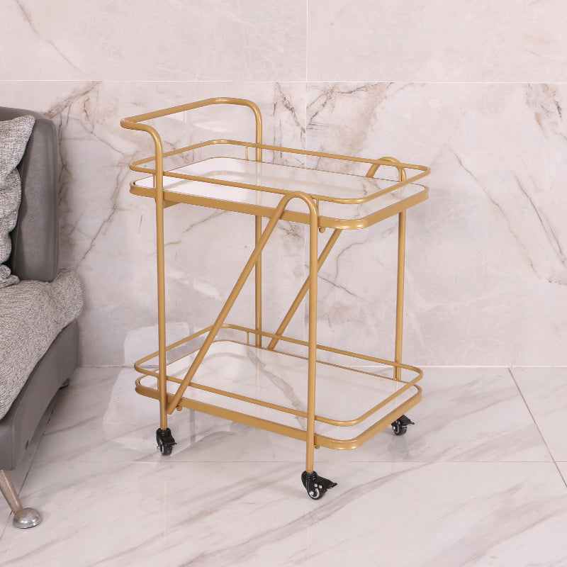 Contemporary 31.1"H Rolling Prep Table Metal Prep Table for Home Use