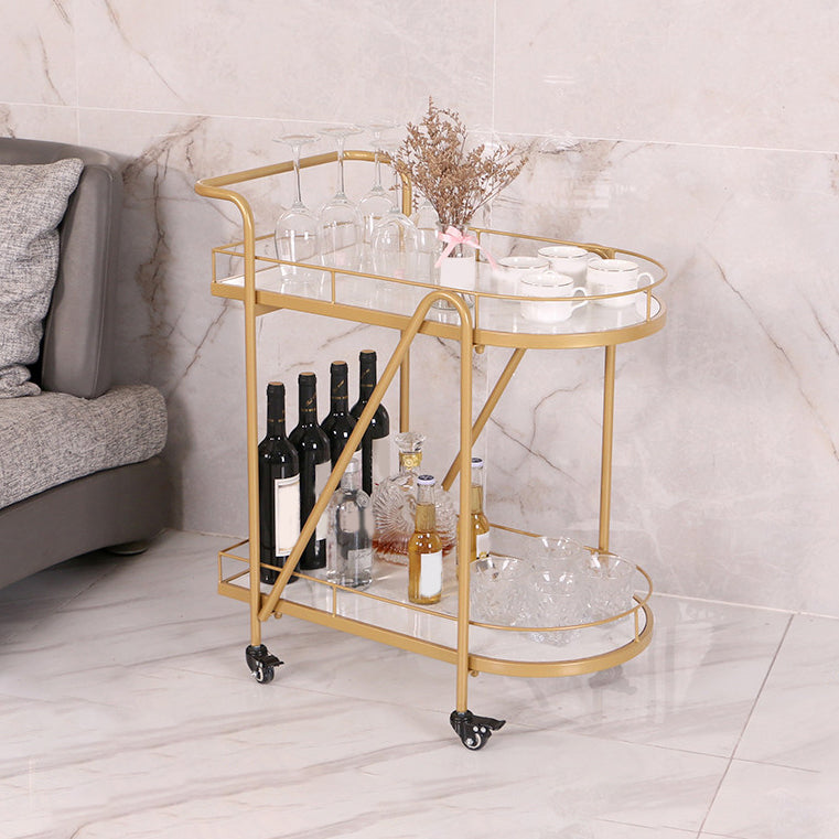 Contemporary 31.1"H Rolling Prep Table Metal Prep Table for Home Use