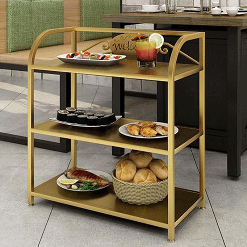 23.62"W Contemporary Metal Prep Table Rolling Prep Table for Dining Room