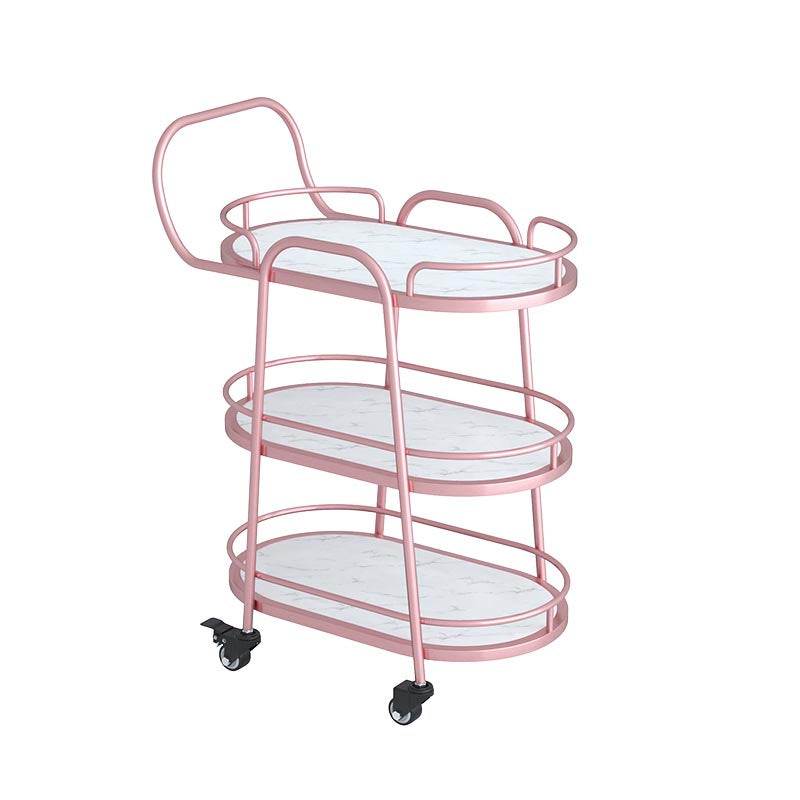 Contemporary Metal Prep Table 33.46"H Rolling Prep Table for Dining Room