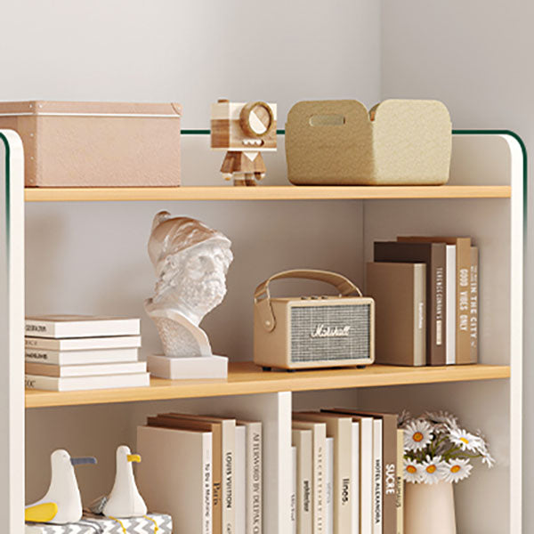 Modern Style Bookcase with Drawer Engineered Wood Shelf for Living Room