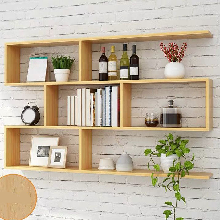 Modern and Contemporary Shelf Bookcase Wall Mounted Wooden Book Shelf for Office
