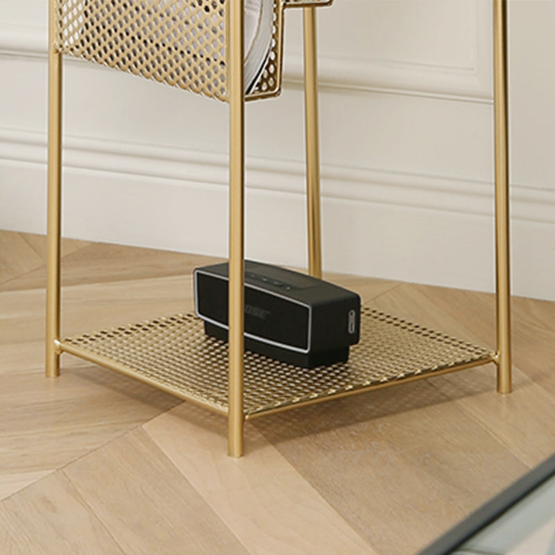 Modern Metal Bookshelf Geometric Vertical Closed Back Bookcase