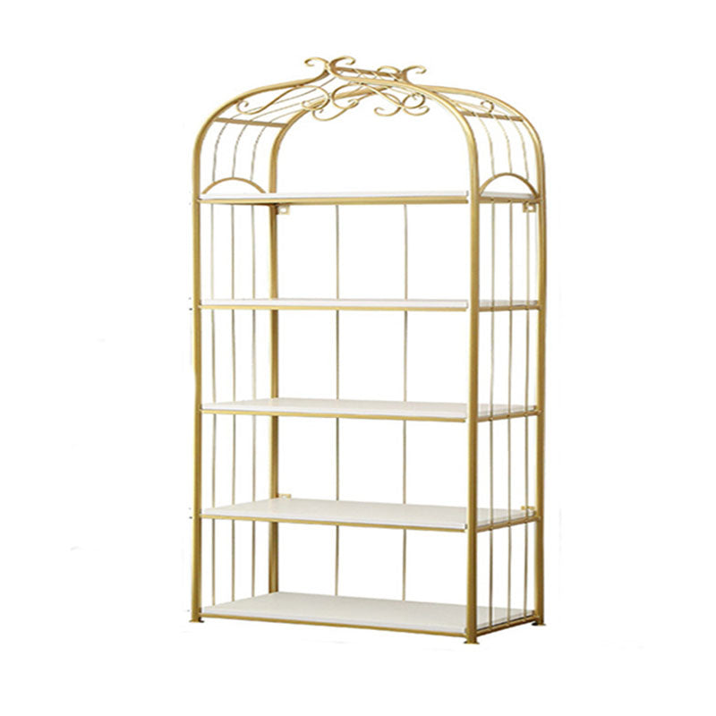 11.8" Wide Contemporary Metal Shelf Bookcase Open Book Shelf